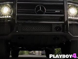 huge tits milf latina washes car in lingerie with busty friends