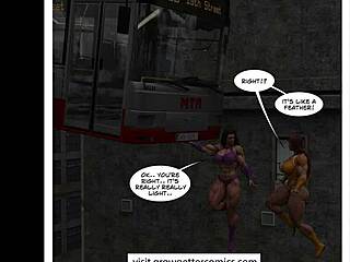 Female Bodybuilder Superhero Transforms In Muscle Growth Comic