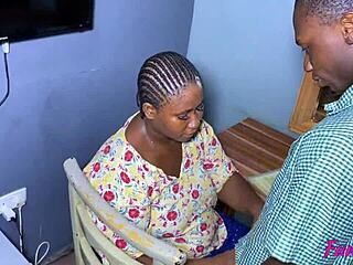 African student pounds fat ebony teacher's big ass at home