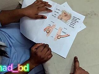 Desi college girl learns intense pussy fucking orgasm education