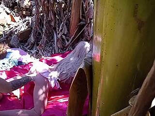 Suggestive Latina Fuck Doll Anal Dildo Tease Outdoors