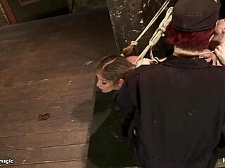 hogtied lesbian struggles in kinky bondage torment