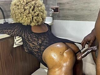 daddy's bbc pounds me bent over kitchen counter
