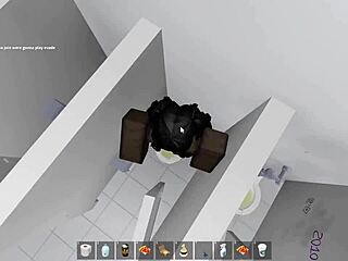 roblox babe gets risky public bathroom pounding thrill