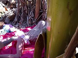 Suggestive Latina Fuck Doll Anal Dildo Tease Outdoors