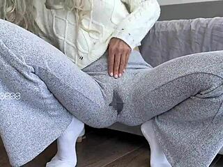 asian teen squirts from tight pussy vibrator play