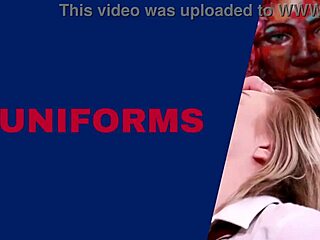 Naughty Brunette Ellie Milks Cock At Uniformed Milking Table