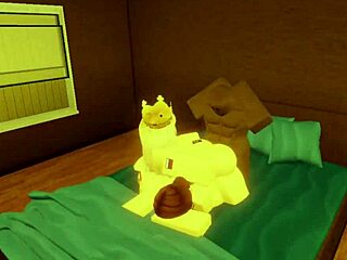 Robloxian BBC Pounds Two Snowbunnies Deep in Bed