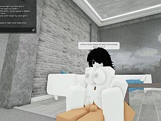 Virgin Slut Takes Monster Cock Creampie While Groping Herself