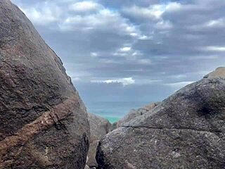 Blonde Muscular Hunk Fucks Skinny Teen Bareback On Beach With Monster Cock Facial!
