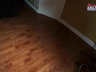 Hairy petite blonde inked pixie auditions with messy blowjob rimjob