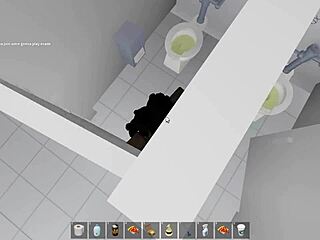 roblox babe gets risky public bathroom pounding thrill
