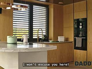 slutty girlfriend sucks cock and stripteases in one room