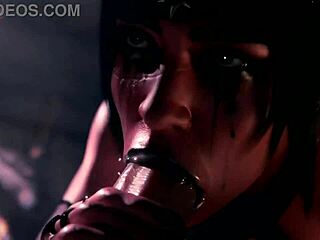 thicc fat ass juri rides cock hard goth shadowheart deepthroats for cum explosion