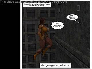 Female Bodybuilder Superhero Transforms In Muscle Growth Comic