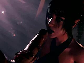 thicc fat ass juri rides cock hard goth shadowheart deepthroats for cum explosion