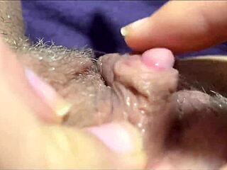 Watching that big clit throb during intense closeup orgasm