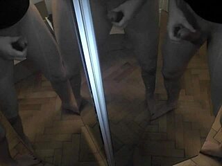 One Stud Blasts Cumshot on Six Mirror Cocks