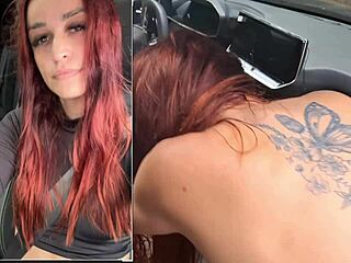 Housewife sneaks out flashing ripped clothes for street fuck with friends