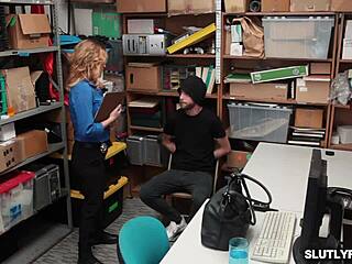 Female officer feeds pussy to suspect at work