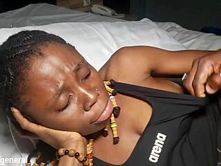 skinny bitch bounces wildly on thick cock in cowgirl ride