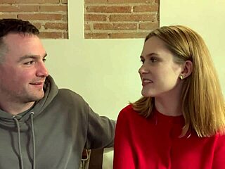 Blonde Russian College Girl Una Fairy Licks Andres Acosta Backstage