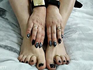 hey check out my slut wife's sexy legs and feet aimeeparadise in this short foot fetish interview