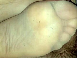 mmm, my sensual homemade footjob in tan stockings feels dirty