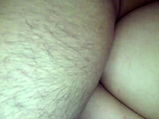 Wife SPREADS pussy wide for sideways BBC pounding!