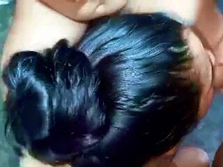 Homemade Threesome: Horny Lesbians FACED with Latin Guy's Cumshots!