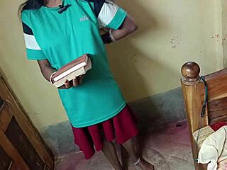 Indian schoolgirl's outdoor threesome with friends