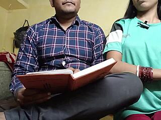 Indian schoolgirl's outdoor threesome with friends