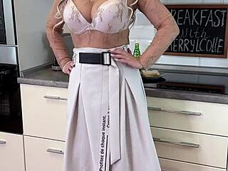 CherryLColle Serves Breakfast In Sexy Lingerie