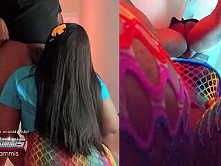 Thick Coed Gags Balls Deep on Monster Cock Audition Deepthroat Sloppy