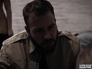 petite 18yo roughed by two cops in office orgy