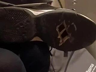 friend trashes my sneakers in wild fetish shoe destruction fun