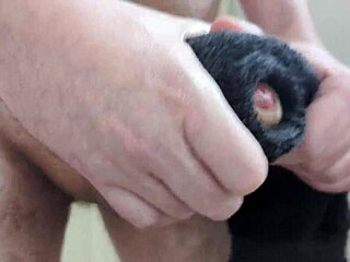 Massive Cumshot Erupts as Towel Feels Incredibly Real