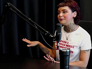 Annie Clementine's Nervous Tattoo Orgy in Sheer Red