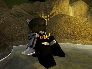 shark dives into rough furry bath creampie adventure in roblox