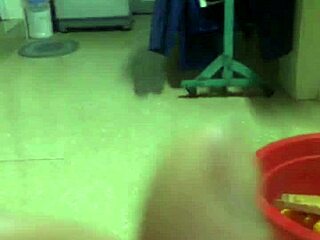 husband strips wife's pants for kitchen quickie!