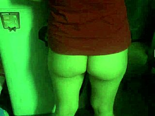 husband strips wife's pants for kitchen quickie!