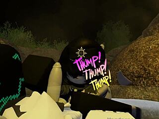 shark dives into rough furry bath creampie adventure in roblox