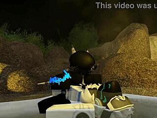 shark dives into rough furry bath creampie adventure in roblox