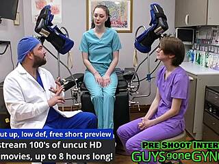 nurse azra iahmir and virgin luci starr extract cum in clinic closeup