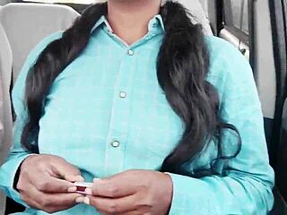 college coed dirty talks during intense car sex ride