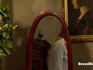 femdom mistress whips fingers two bound lesbian slaves intense bdsm