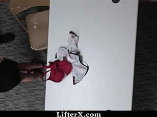 suspect submits to office cop's hardcore doggystyle punishment fuck