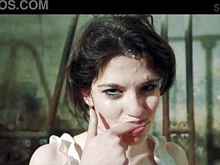 Sara Bell anal DP gangbang farm cum feast