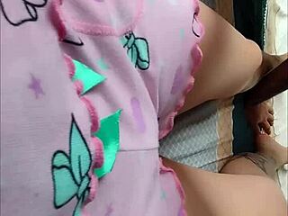 colombian babe seduces in pajamas closeup fondling