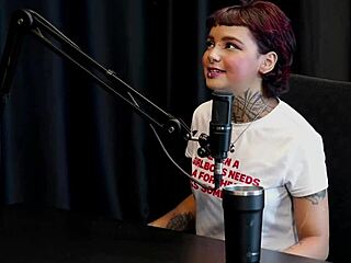 Annie Clementine's Nervous Tattoo Orgy in Sheer Red